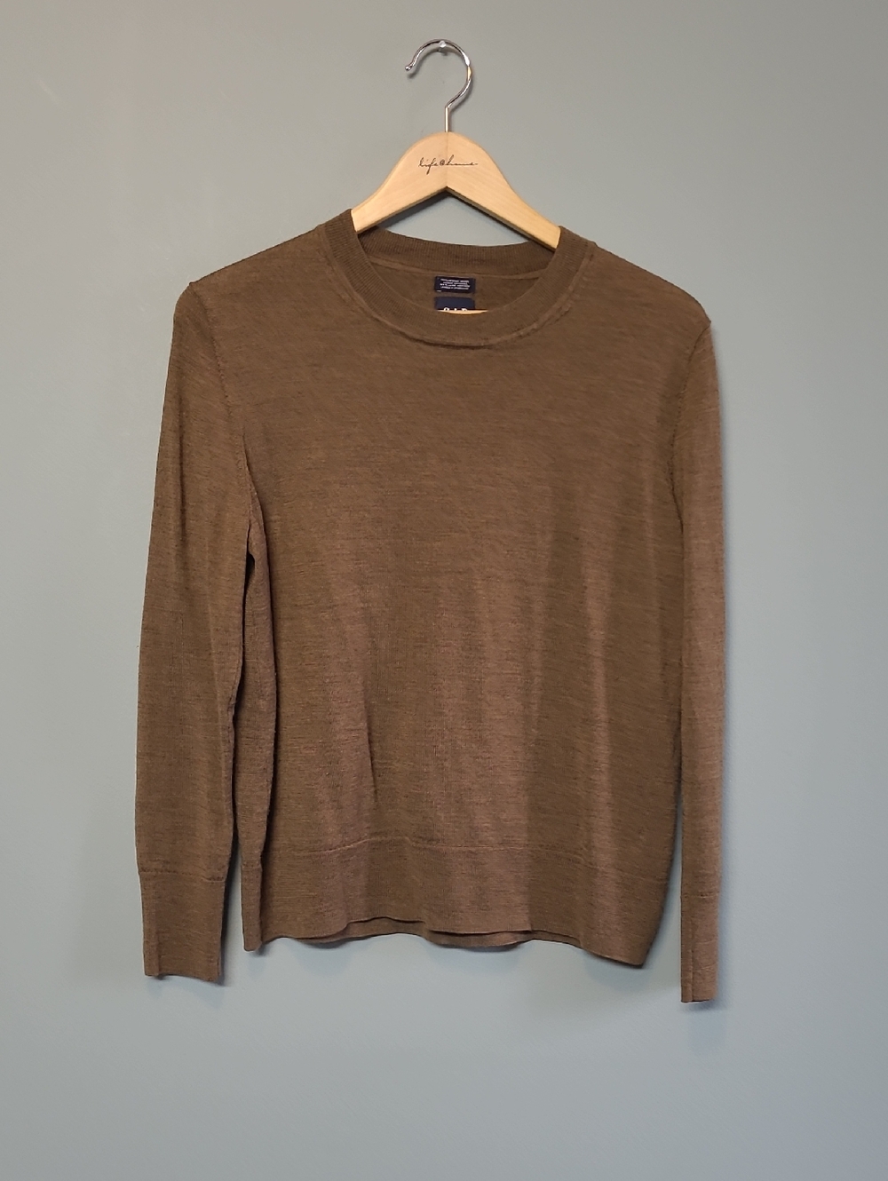 GAP Merino Wool Crewneck Sweater - Brown